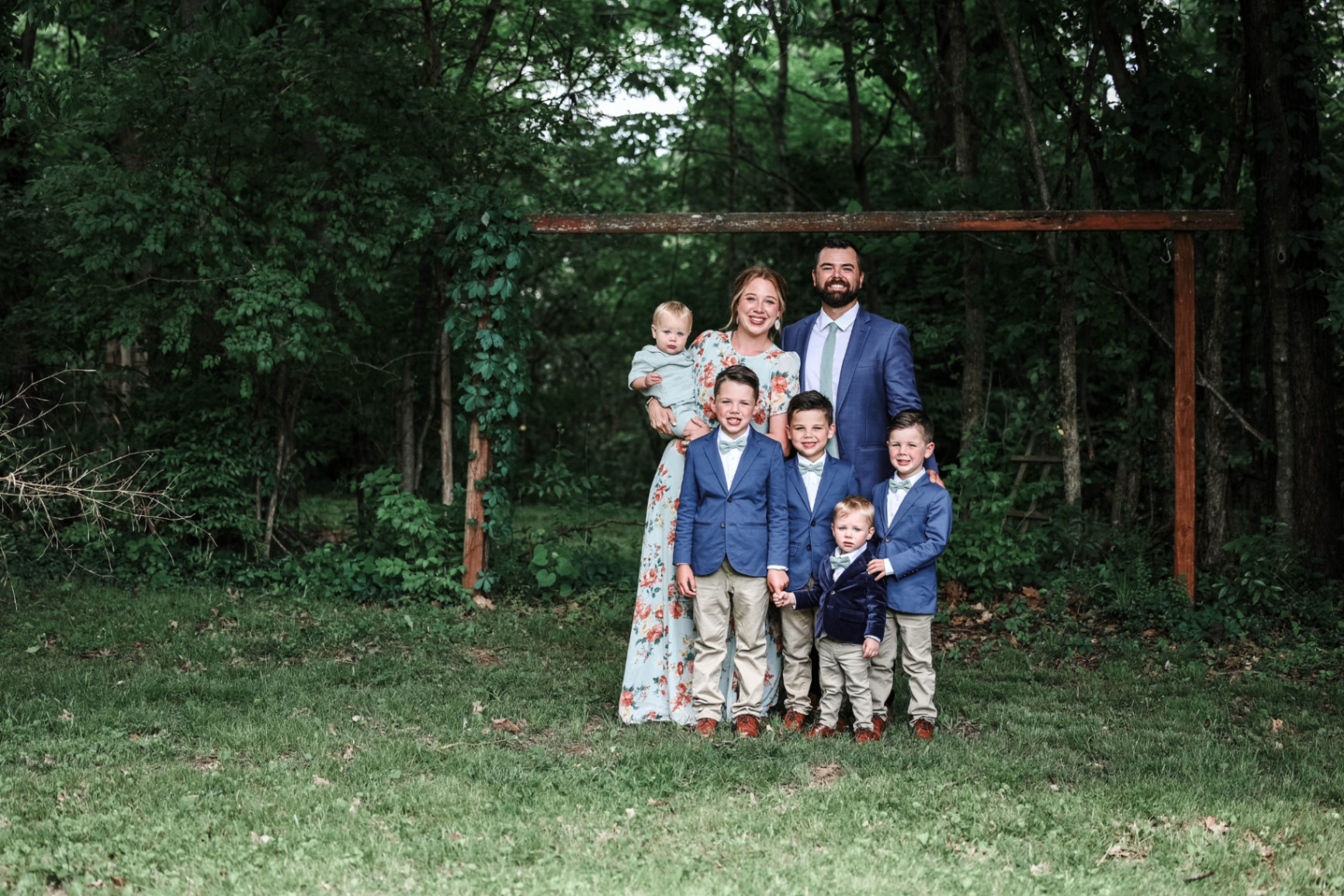 The Ford family — Matt, his wife, and their five sons